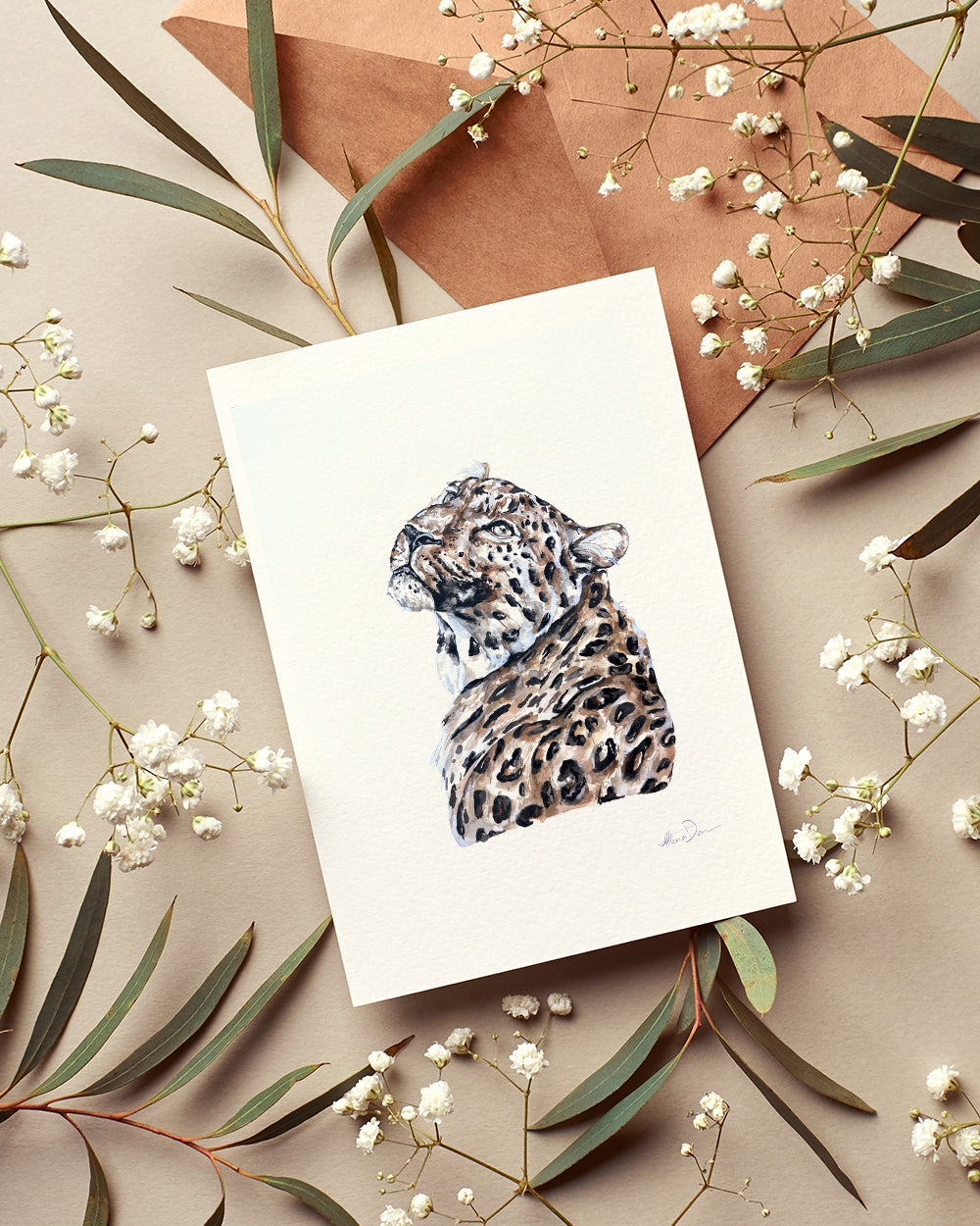 Java Leopard - Watercolour