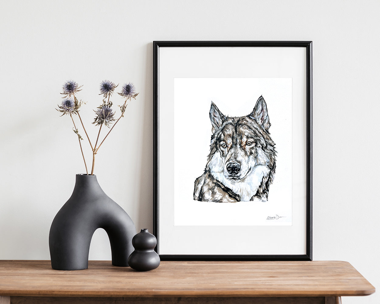 Vancouver Island Wolf - Watercolour